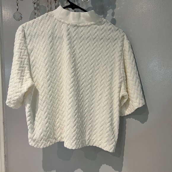 Nike Womens Shirt Ivory Center Swoosh Mock Neck. A051 - Picture 6 of 9